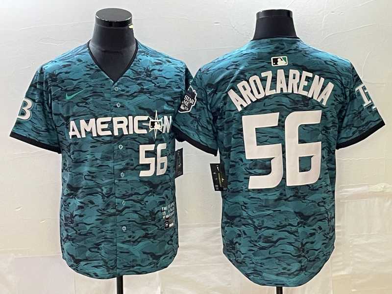 Men%27s Tampa Bay Rays #56 Randy Arozarena Teal 2023 All Star Cool Base Stitched Jerseys->seattle mariners->MLB Jersey